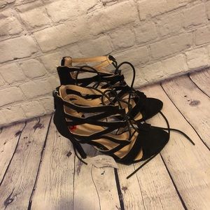 Special Occasion Black strappy heels size 6